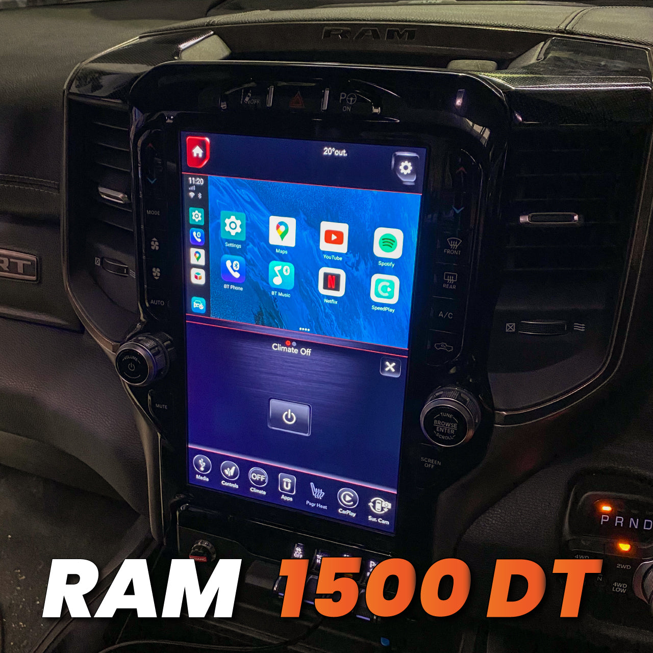 RAM CarPlay into Android Any Wired CarPlay EC Offroad