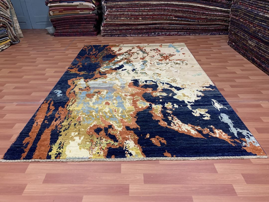 7'' x 10' Chobi Hand Knotted 100% Wool Area rug