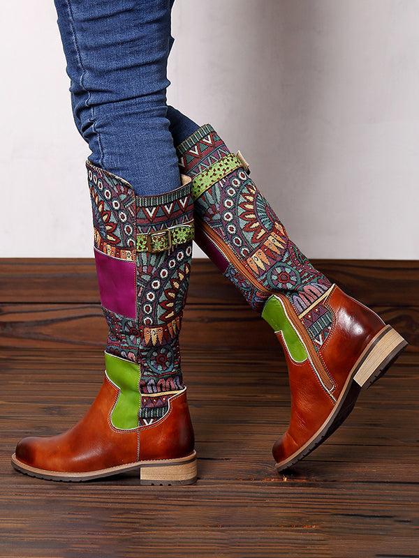 boho leather boots