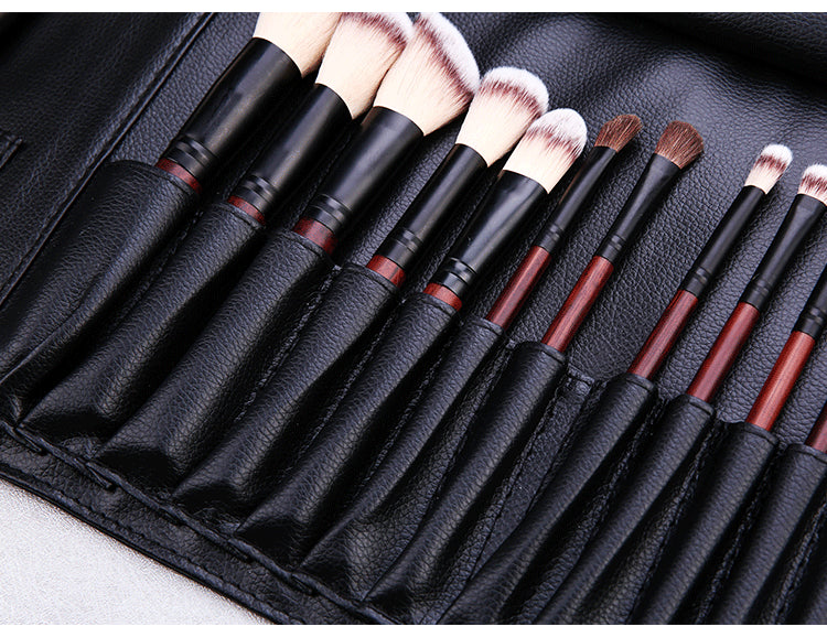 26pcs Professional Soft Cosmetic Eyebrow Shadow Makeup Brush Set with Bag - Zebrant