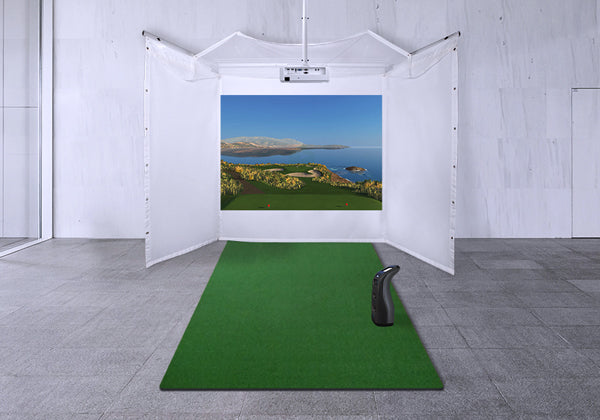 Bushnell Launch Pro Retractable Screen Golf Simulator Package