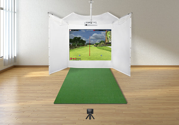 Garmin Approach R10 Retractable Screen Golf Simulator Package