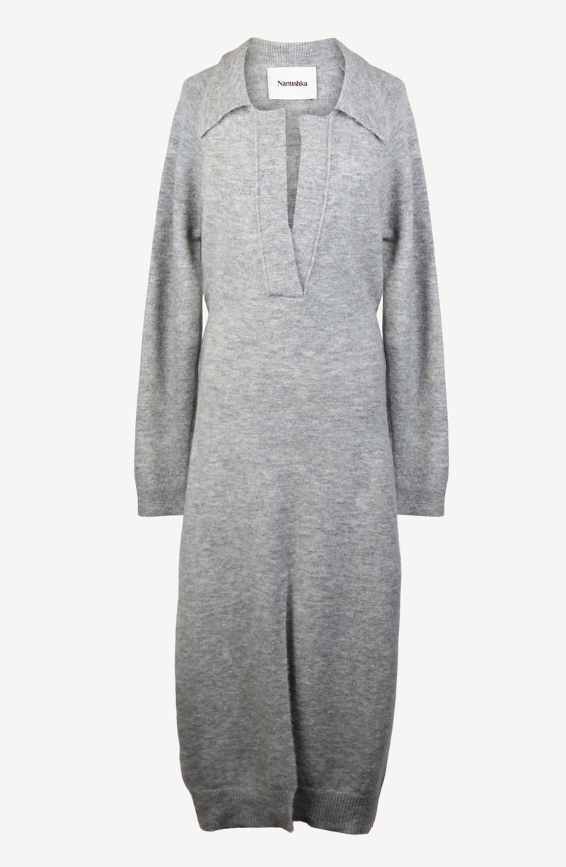 Midi dress Flora in gray