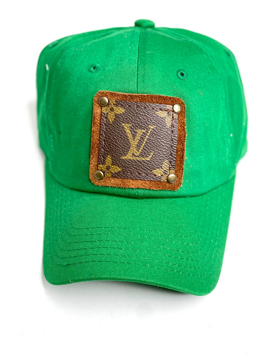 LL7 - Pea Green Dad Hat Brown/Antique – Patches Of Upcycling