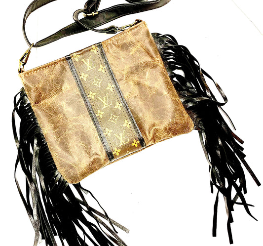 The Champagne Bag Petit Louis Vuitton fringe upcycle