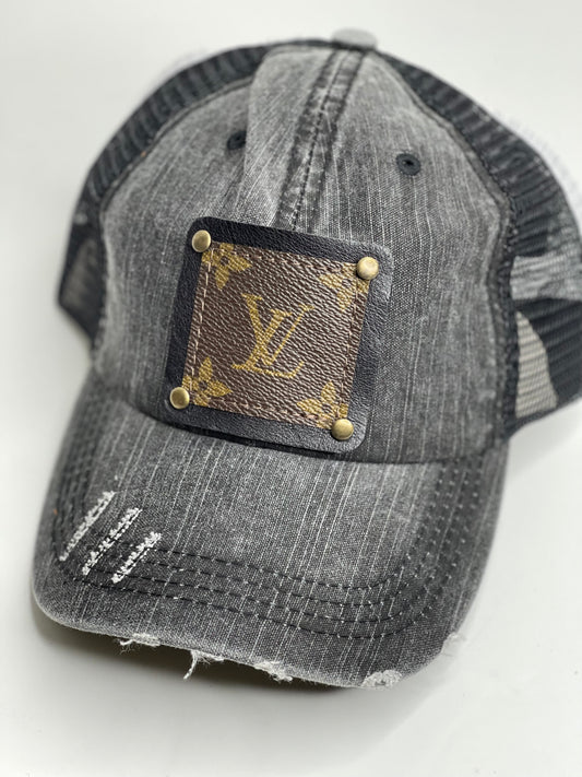 LEOPARD UPCYCLED LV CAP WITH MESH - Tres Chic Trendz