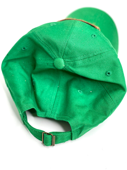 LL7 - Pea Green Dad Hat Brown/Antique – Patches Of Upcycling