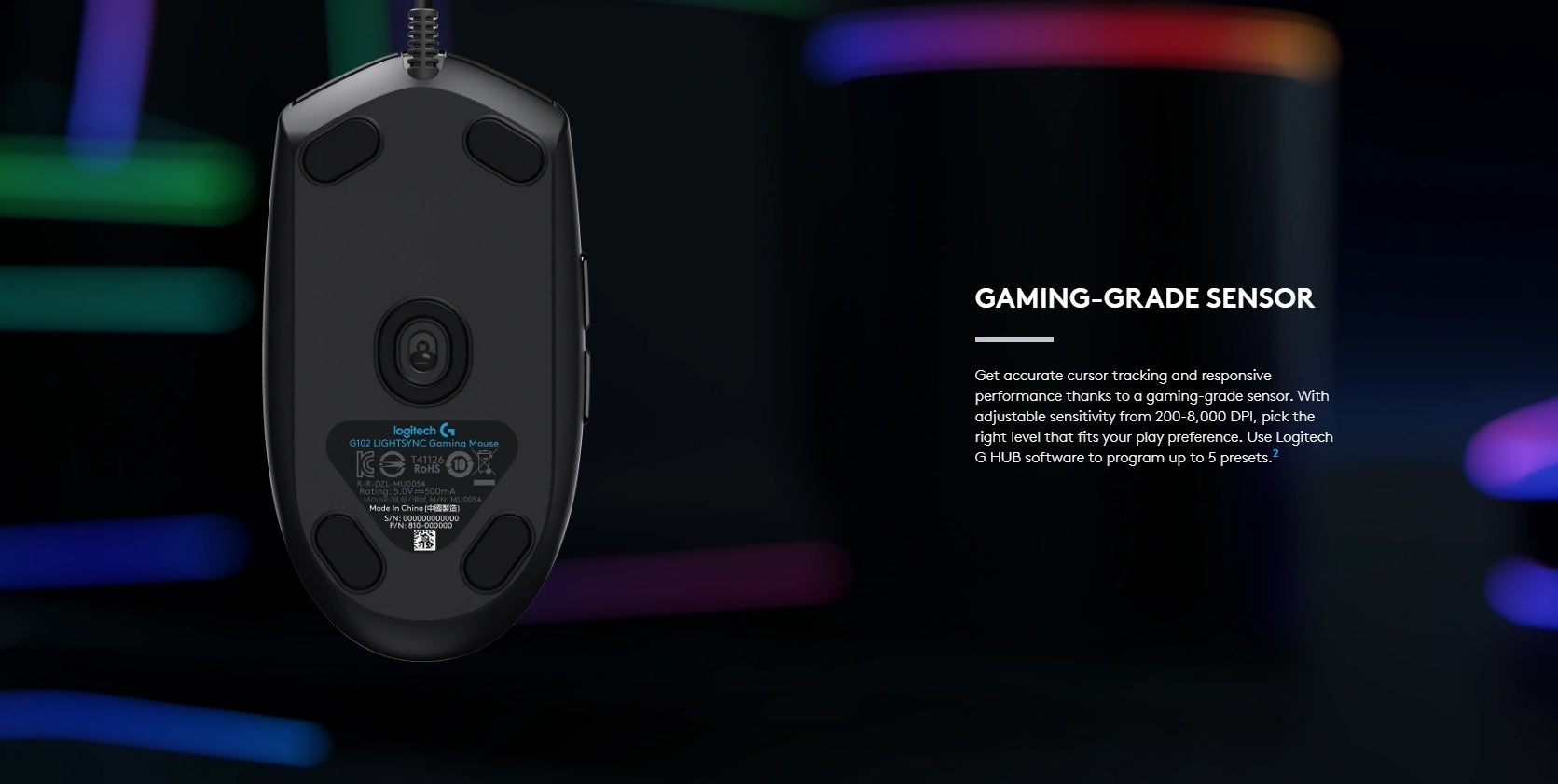 Logitech G102 LIGHTSYNC Gaming Mouse-Logitech Pakistan