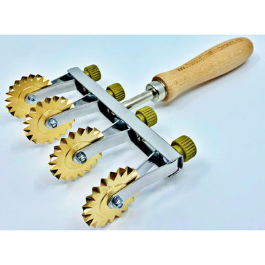 Verve Culture Brass Fluted Pasta & Pastry Wheel for Ravioli