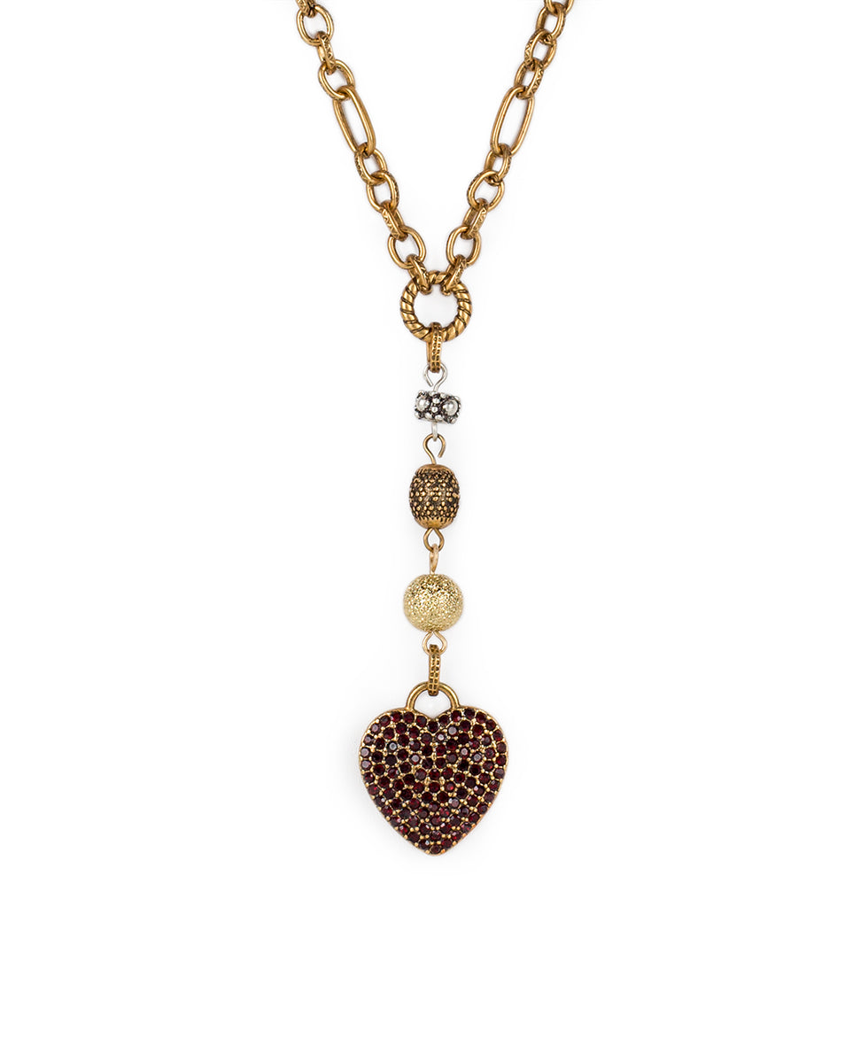 Heart Lock Necklace - Pavé Collection Patricia Nash Heart –