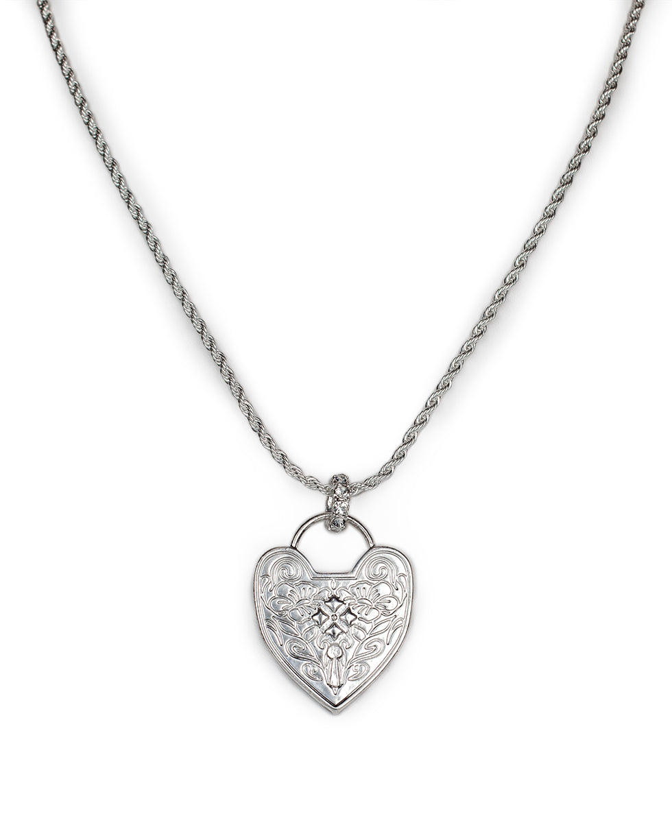 Necklace - Pavé Collection Patricia Heart Lock Heart – Nash