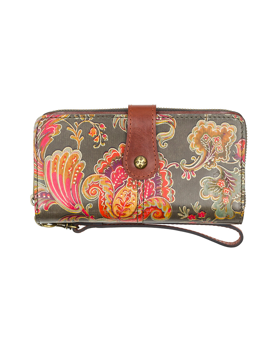 Patricia Nash Varone Doorway Print Leather Wristlet