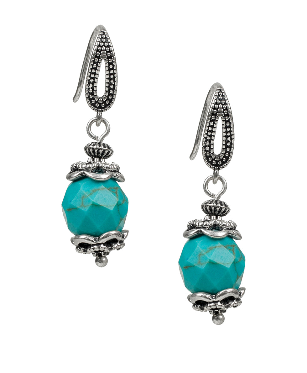 Turquoise Drop Earrings - Gypsy Stone Bead – Patricia Nash