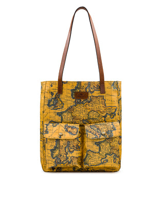 Avola Trolley Bag - Patina Coated Linen Canvas Kent Countryside – Patricia  Nash