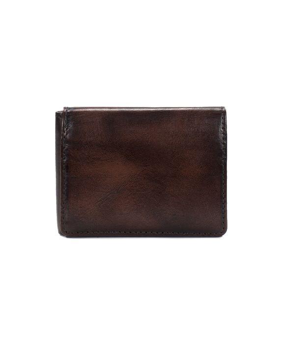 4 Card Slot Wallet with Coin Case in Ludlow in dark khaki