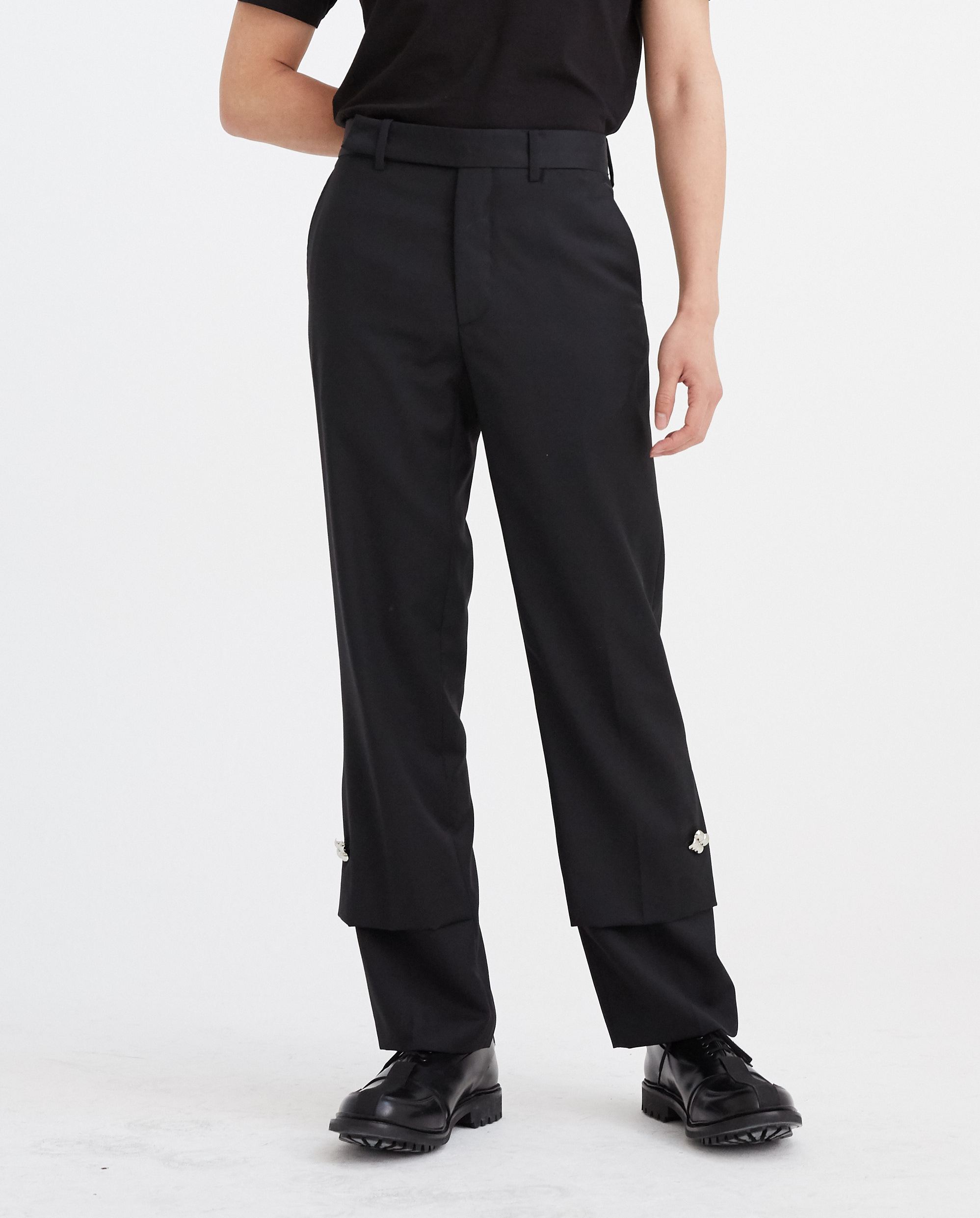 namacheko 20aw hirse flap trousers - スラックス