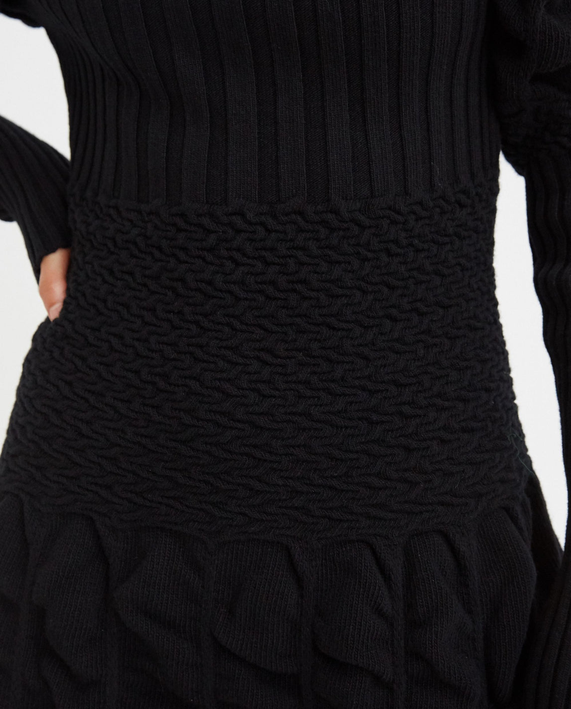 womens black knit dress