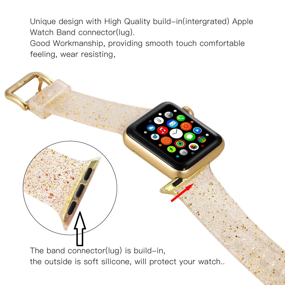 Glitter apple watch band - Flash Epic