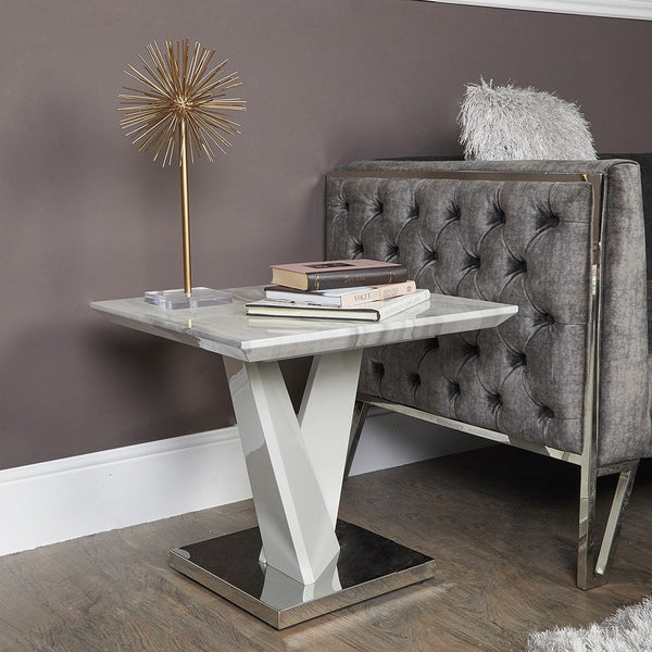 mirrored side table