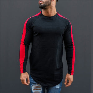 red black long sleeve shirt