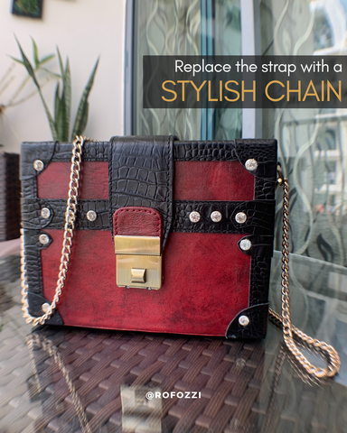 handbag styling hacks, replace strap with stylish chain