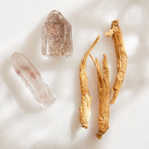 crystal healing skincare with ginseng
