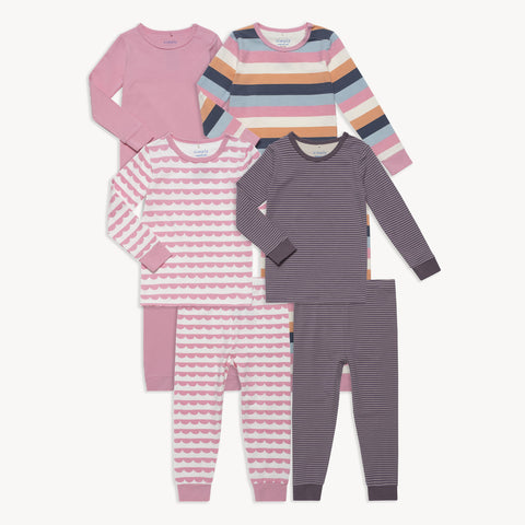 blush and bold cloudstretch™ magnetic kids pajama | 4 set