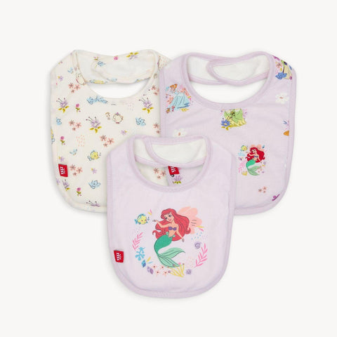 Disney | Magnetic Me Princess modal magnetic stay dry infant bib 3-pack