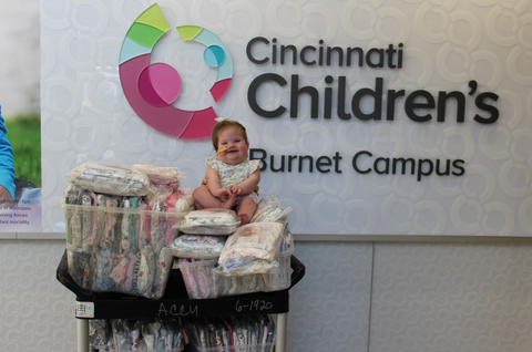Anne is thrilled to help donate a year’s supply of PJs!