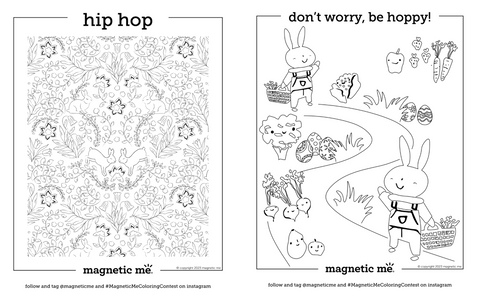 easter coloring sheet - magnetic me