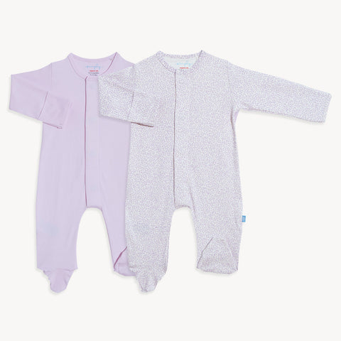 flamingo flair organic cotton magnetic footies | 2 set