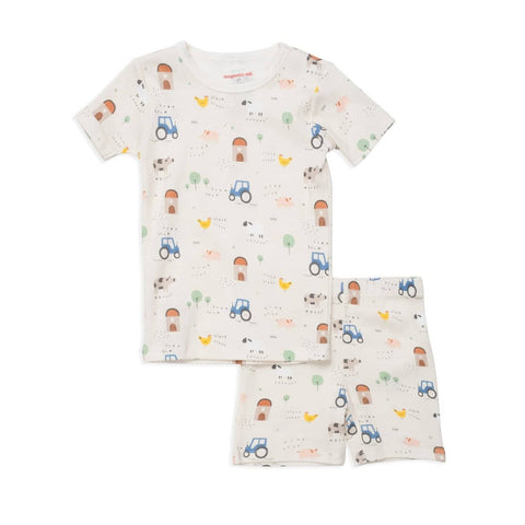 pasture bedtime organic cotton magnetic no drama pajama shortie set