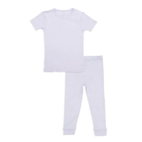 misty lilac organic cotton magnetic kids pajama set