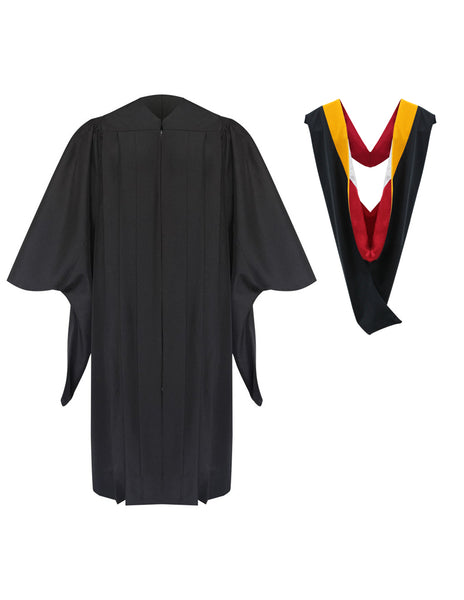 Deluxe Masters Graduation Gown & Hood Package – Graduation Cap and Gown