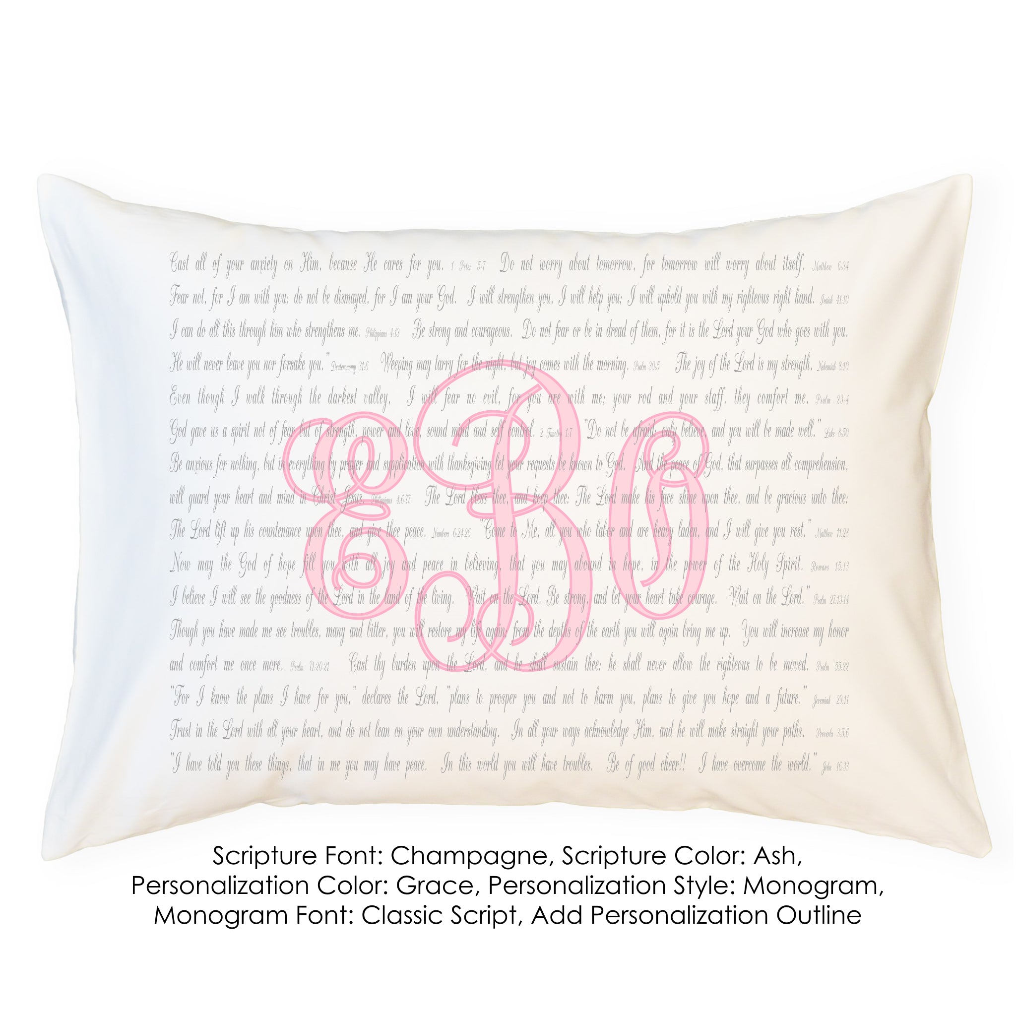 Scripture For Comfort Cast Standard Pillowcase Pillowgrace