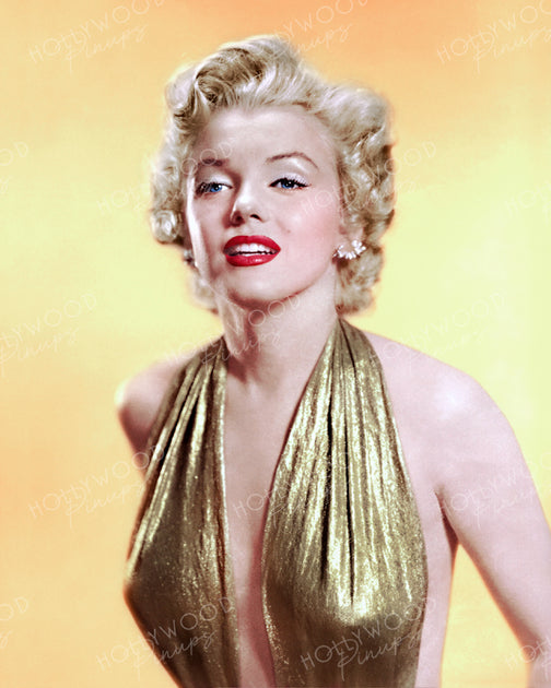 Marilyn Monroe Glittering Gold 1952 Hollywood Pinups Color Prints