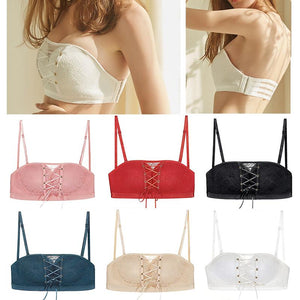 Lace Strapless Drawstring Bandeau