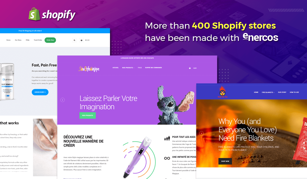 Examples of real Shopify stores using Enercos