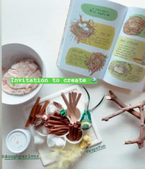 Art supplies for creating bird nests