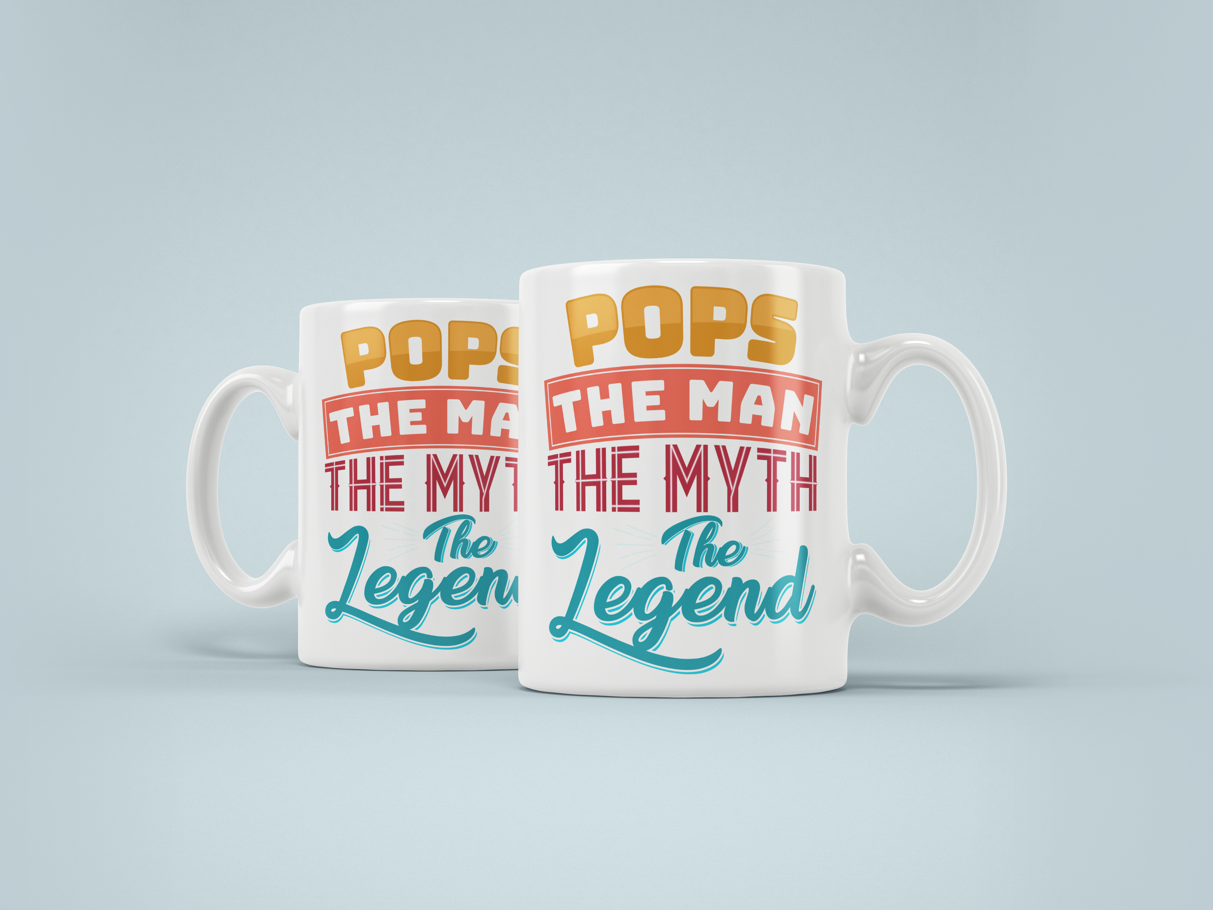 Pops The Man The Legend - Fathers Day 11oz Mug - Picture 1 of 1