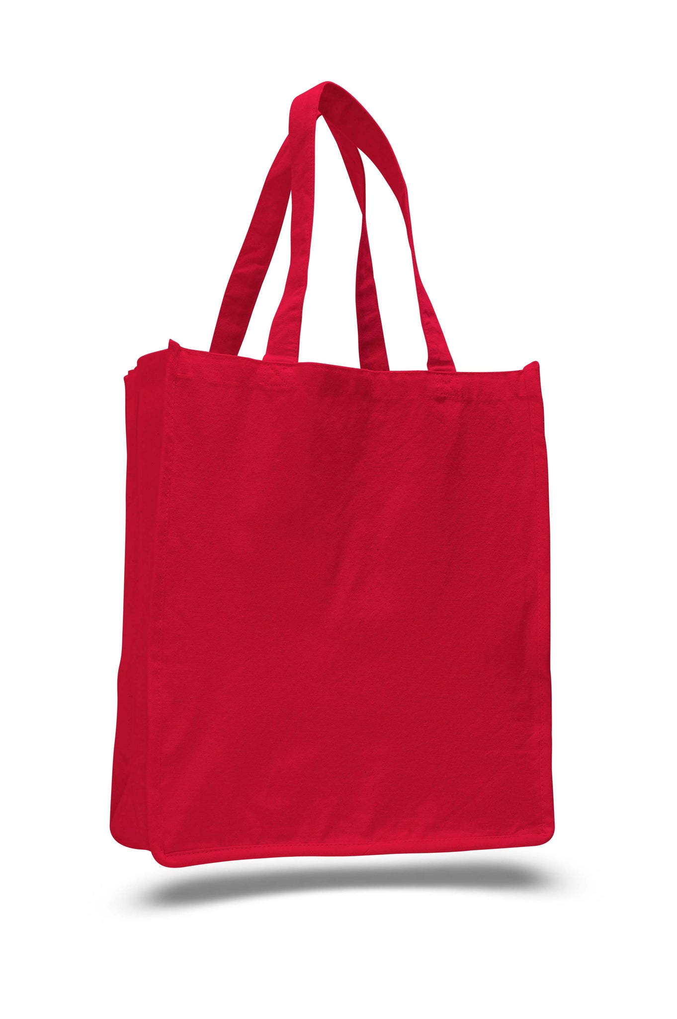 red canvas bag