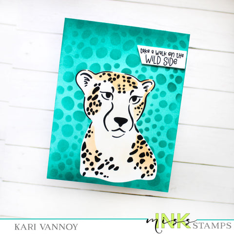 Cheetah portrait card crooked