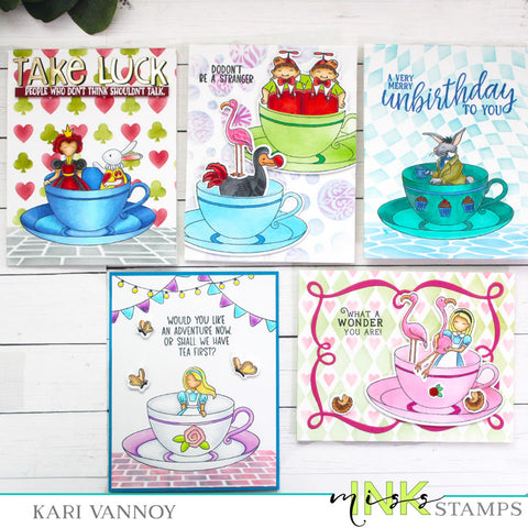 all five teacups cards