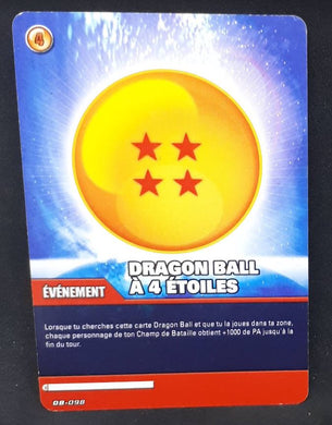 Carte Dragon Ball Z Super Cartes À Jouer Et À Collectionner Part 1 n°DB-098 (2009) bandai boule de crystal a quatre etoiles dbz