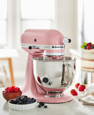 Virksomhedsbeskrivelse opskrift ligning KitchenAid Artisan 4.8L Stand Mixer - Dried Rose Plus Free Bread Bowl – The  Culinarium