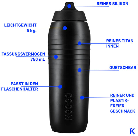 DIE ERSTE FLASCHE MIT EINEM INNENLEBEN AUS ELASTISCHEM TITAN