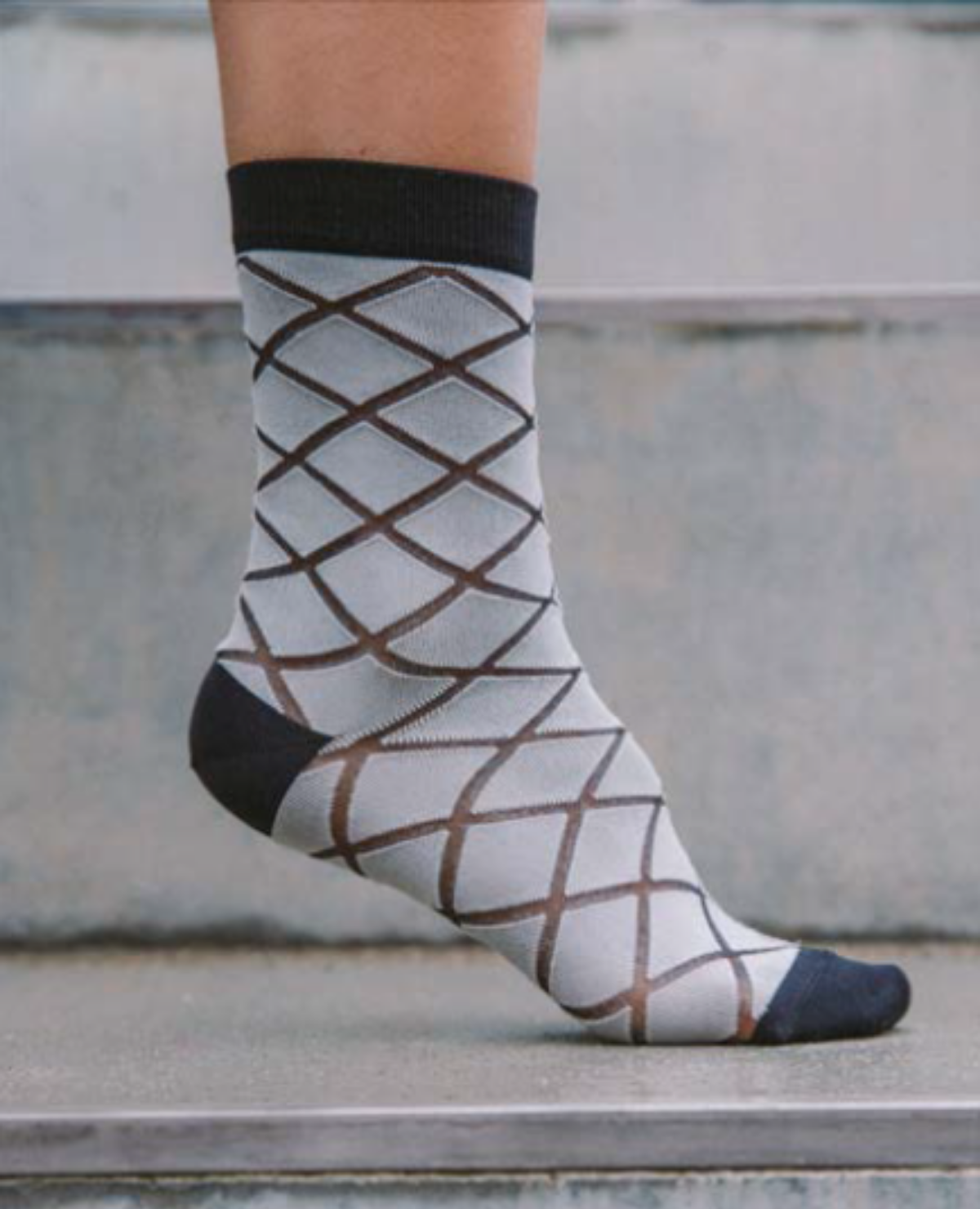 HENRIK VIBSKOV Checked Femme Socks / White Checks