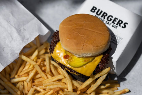 Cheesburger and fries