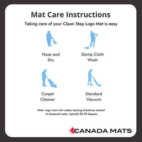 Clean Step Logo Scraper Mat  Care Instructions