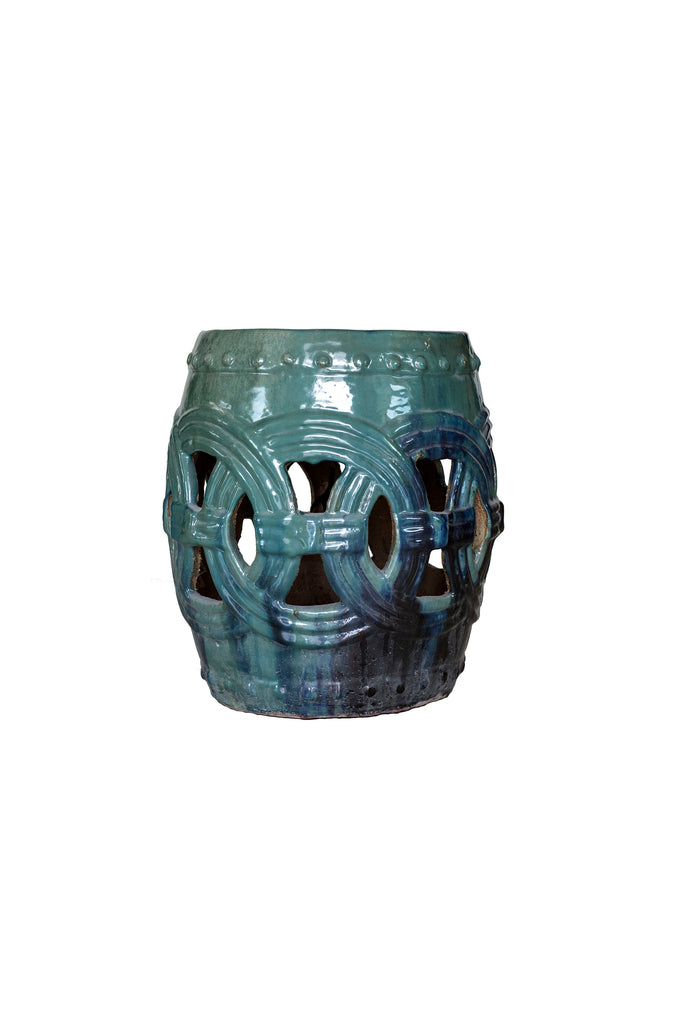 Rope Garden Stool Turquoise Paloma And Co
